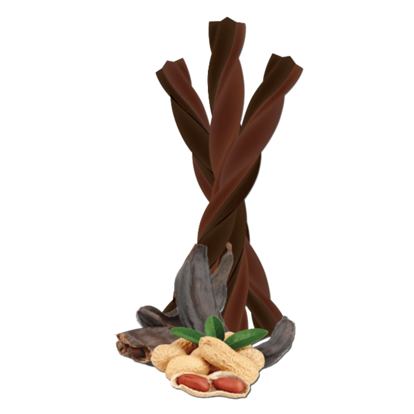 Twistix Wheat Free Dog Treats - Peanut Butter & Carob Flavor 5.5oz