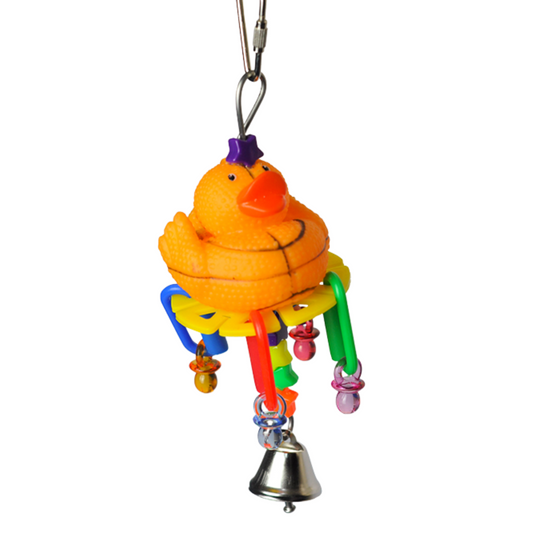 AE Cage Company Happy Beaks Lucky Rubber Ducky Bird toy