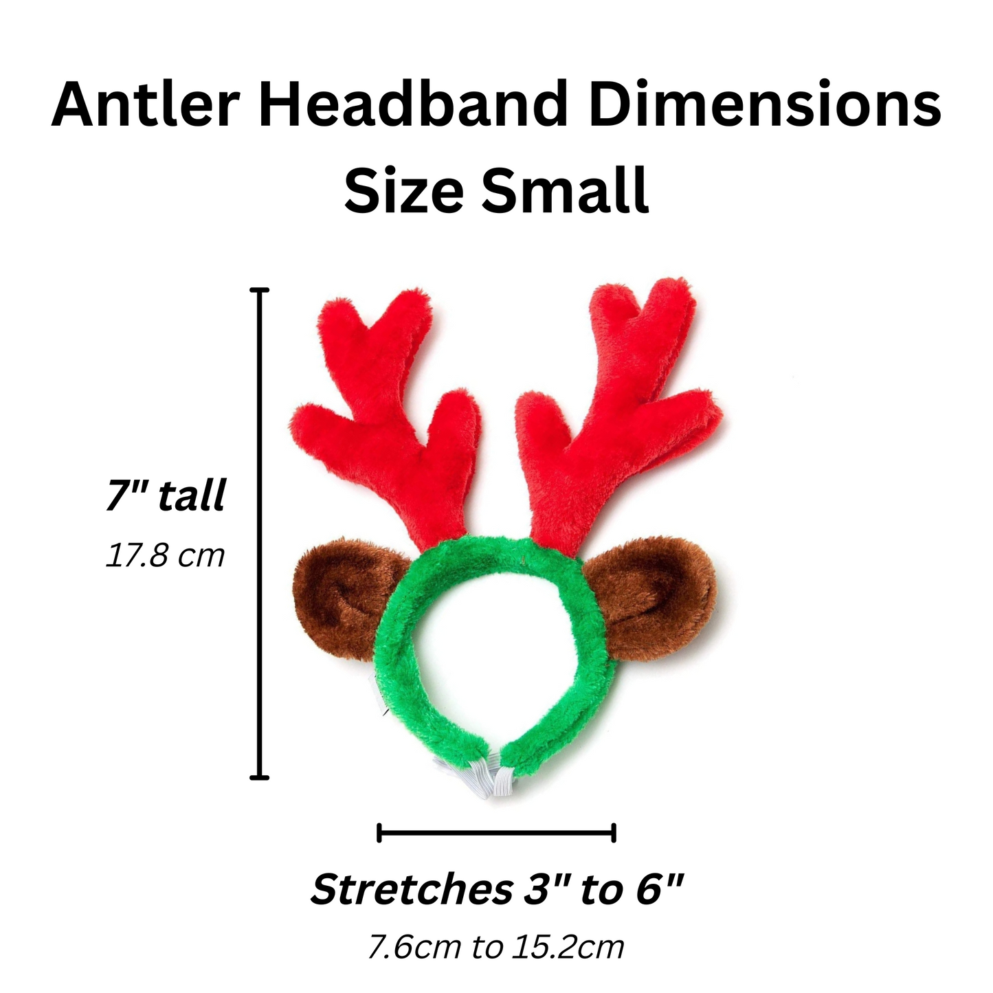 Midlee Christmas Reindeer Small Dog Antlers