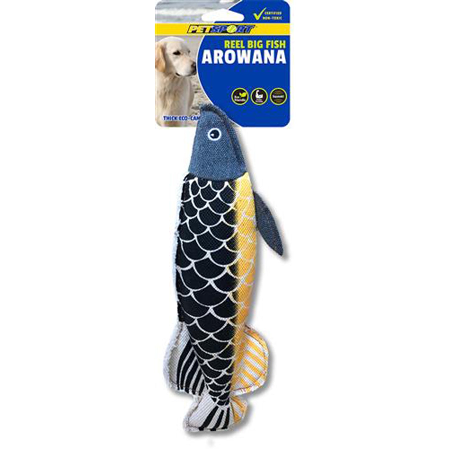 PetSport Reel Big Fish Arowana Dog Toy - 13"