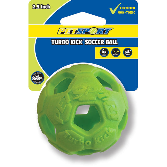 PetSport Turbo Kick Soccer Ball Dog Toy - Assorted Colors (2.5")