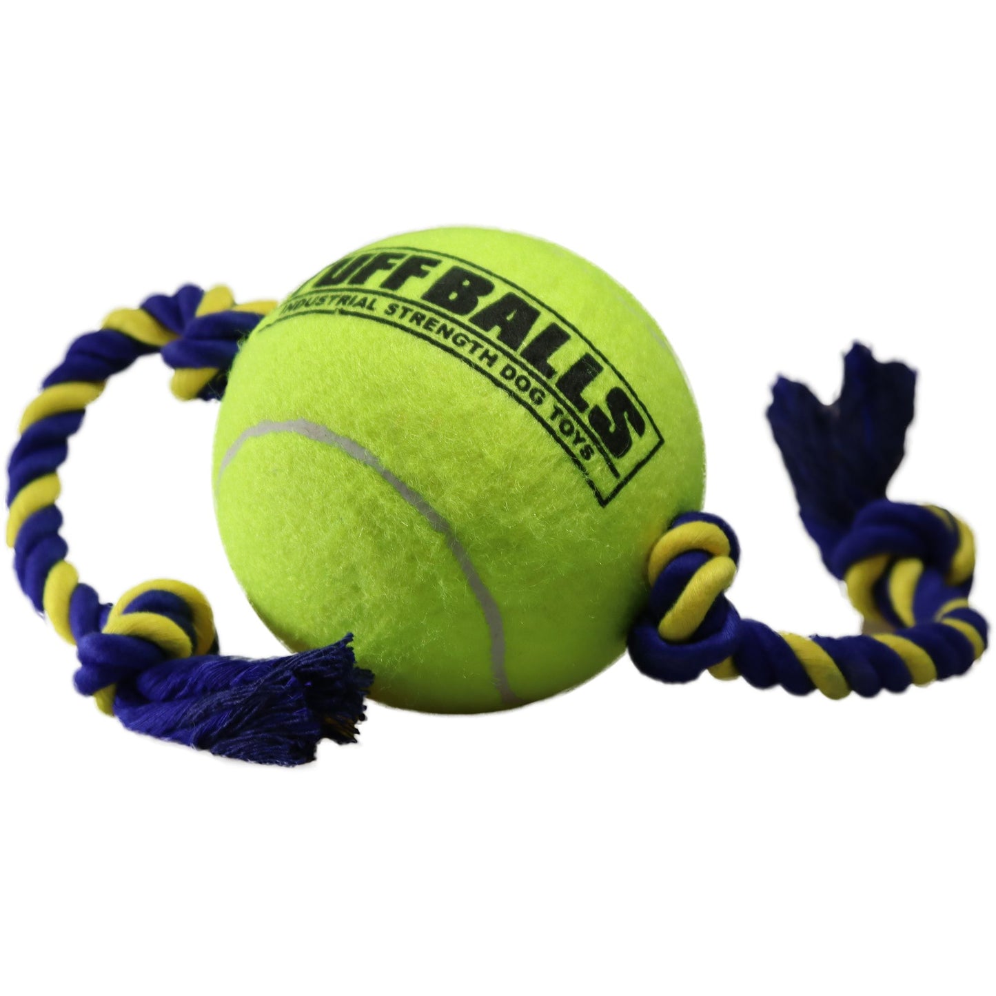 Petsport Mega Tuff Ball Tug 29" Rope With 6" Tuff Ball Dog Toy - Yellow