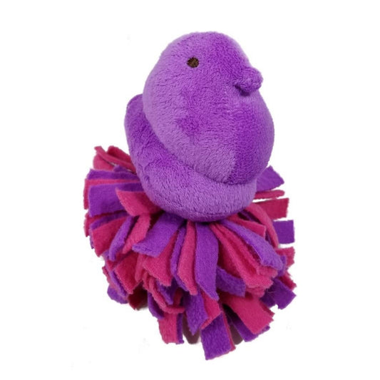 Peeps Fleece Bottom Plush Chick Squeaky Pet Toy (Purple)