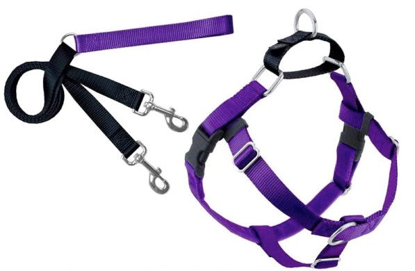 2 Hounds Design Freedom No-Pull Dog Harness Training Package, Small, Purple