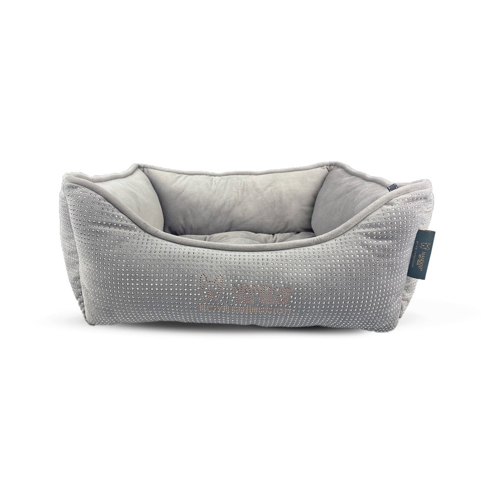 NANDOG Micro-Plush Prive Bling Collection Dog & Cat Bed - Gray