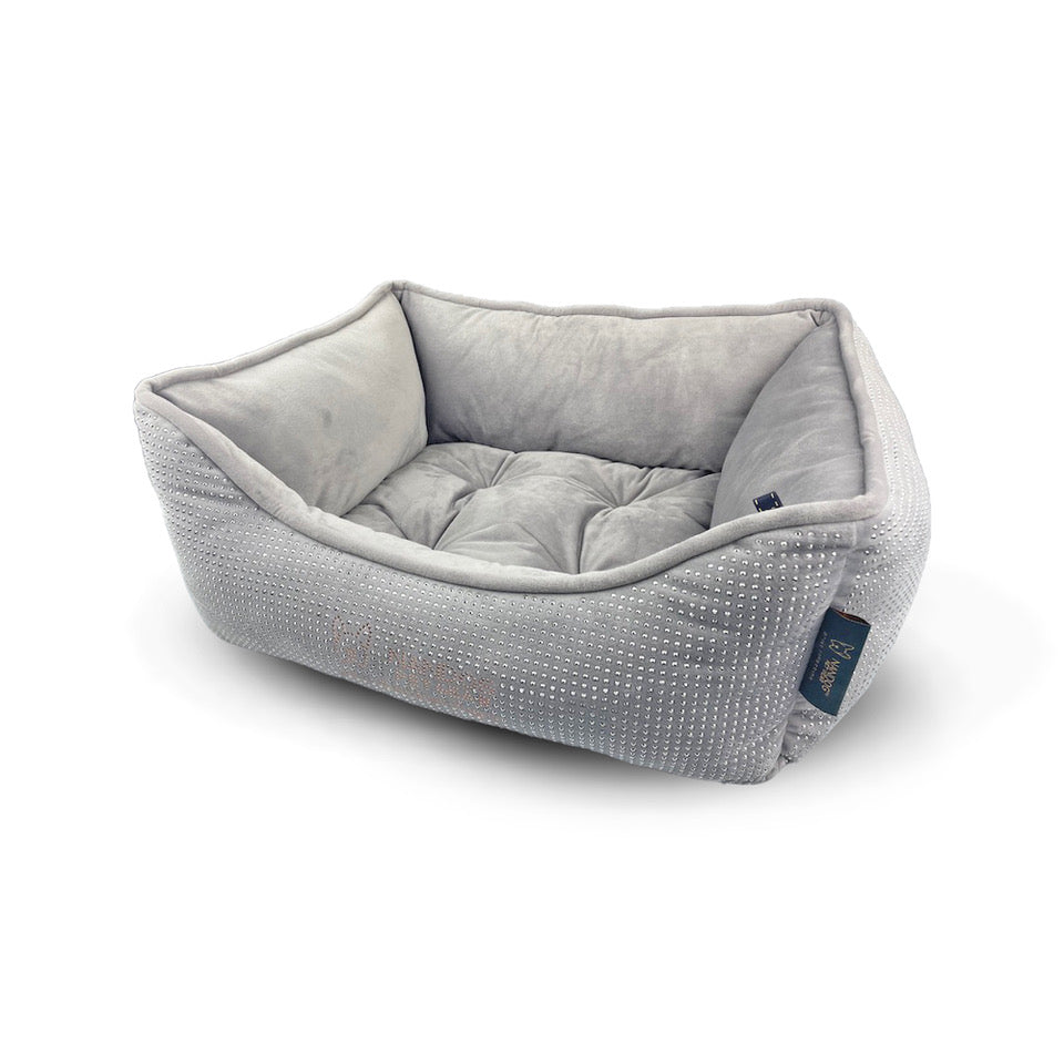 NANDOG Micro-Plush Prive Bling Collection Dog & Cat Bed - Gray