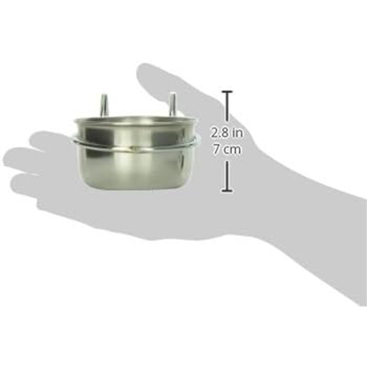 QT Dog Stainless Steel Pet Bowl Coop Cup with Hook - 5 oz