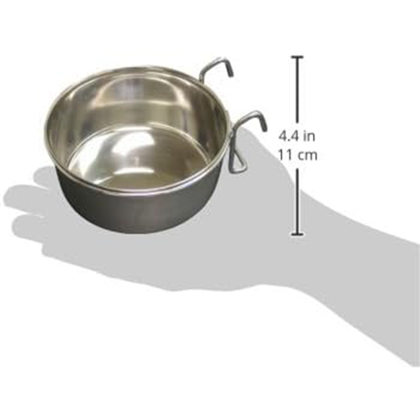 QT Dog Stainless Steel Pet Bowl Coop Cup with Hook - 10 oz