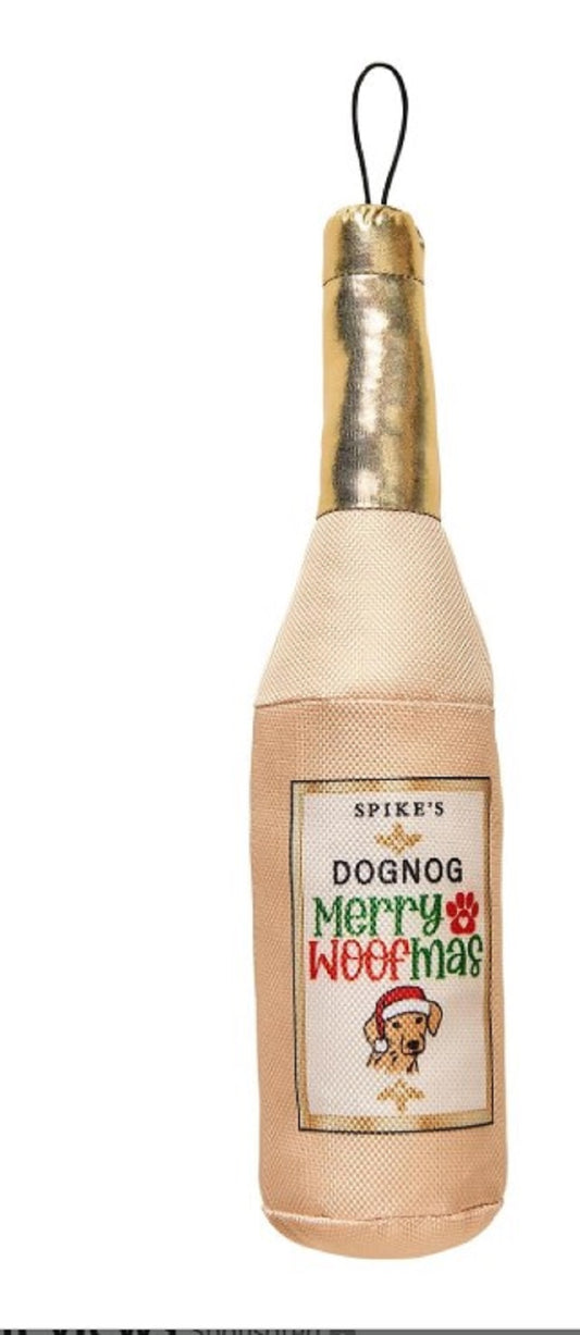 SPOT Holiday Fun Drinks Crinkle Squeaky Dog Toy Assorted ONE Toy- 11"