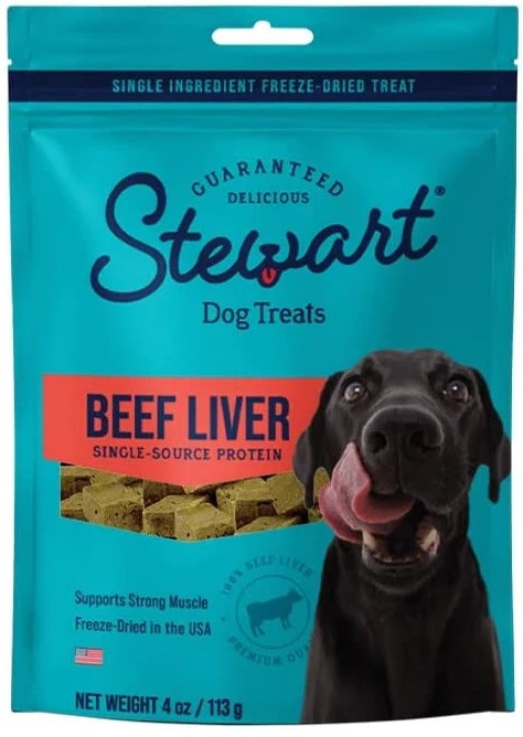 Stewart Freeze Dried Beef Liver Treats Resealable Pouch- 4oz