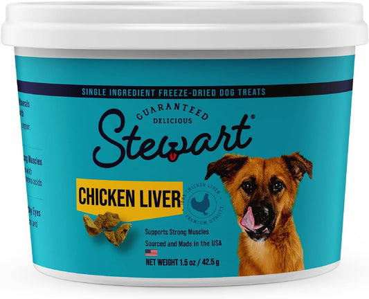 Stewart Pro-Treat 100% Freeze Dried Chicken Liver for Dogs - 1.5 oz