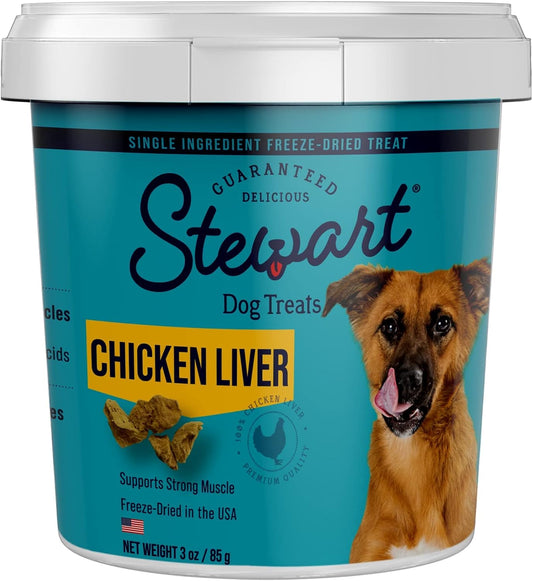 Stewart Pro-Treat 100% Freeze Dried Chicken Liver for Dogs - 3 oz