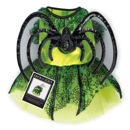 Zack & Zoey Spider Princess Costume for Dogs, 16" Medium