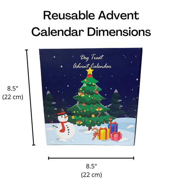 Midlee Christmas Advent Treat Box- Reusable( 8.5" x 8.5". 25")