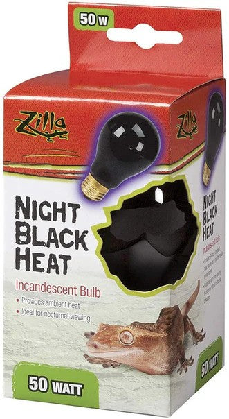 Zilla Night Black Heat Incandescent Bulb for Reptiles - 50 Watt- DS