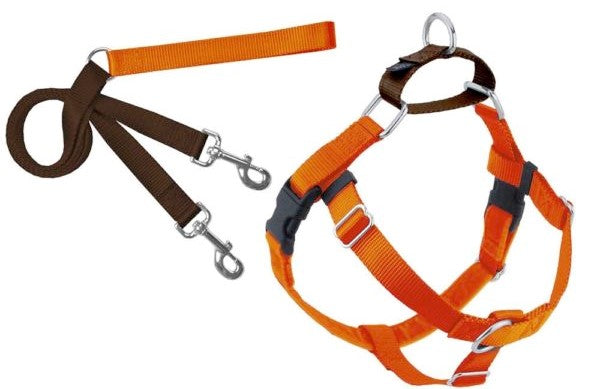 Freedom No-Pull Dog Harness Training Package with Leash, Rust Orange Large
