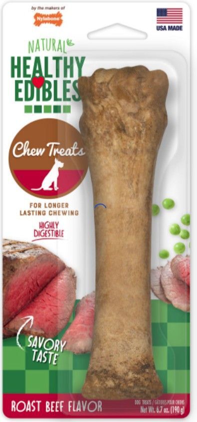 Nylabone Healthy Edibles Wholesome Roast Beef Flavor Dog Chews - Souper(1 Pack)