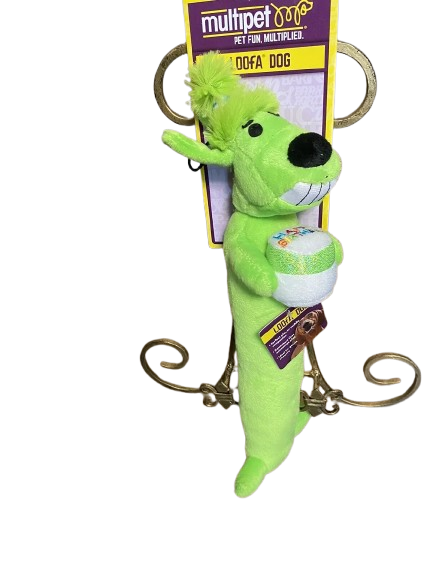 Multipet Birthday Loofa Dog Toy Medium - 12'(Green)