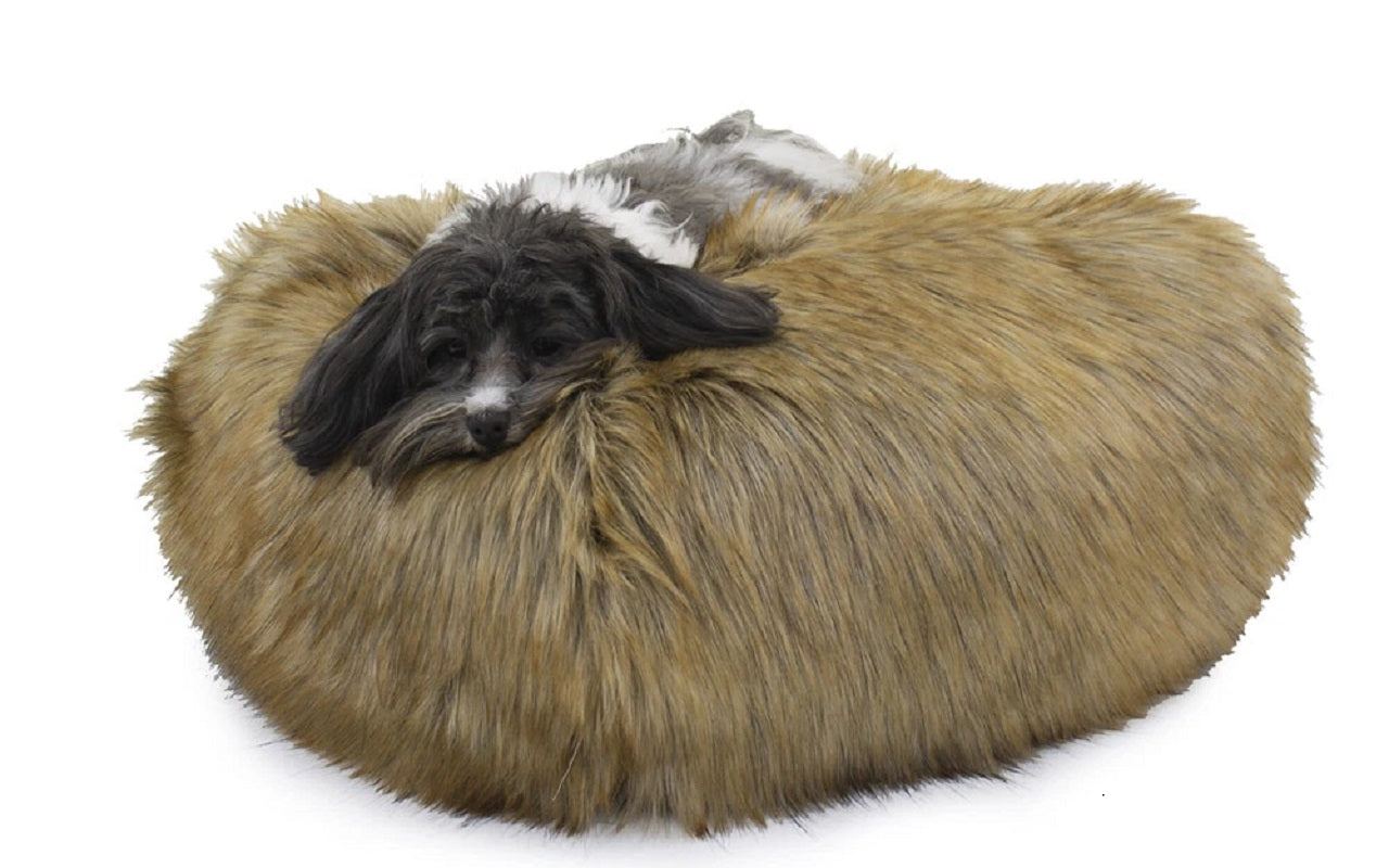 Carolina Pet Company Ombre Faux Fur Puff Ball Bed - 32"