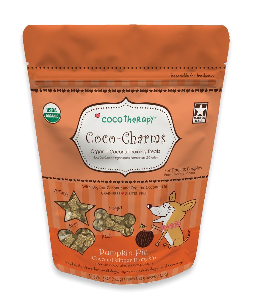 CocoTherapy Coco-Charms Training Dog Treats-Pumpkin Pie 5oz