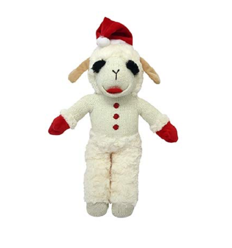 Multipet Standing Holiday Lamb Chop with Santa Hat (Large (13"))