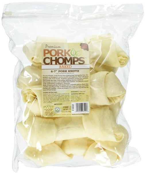 Pork Chomps Knotz Knotted Pork Chew - Baked