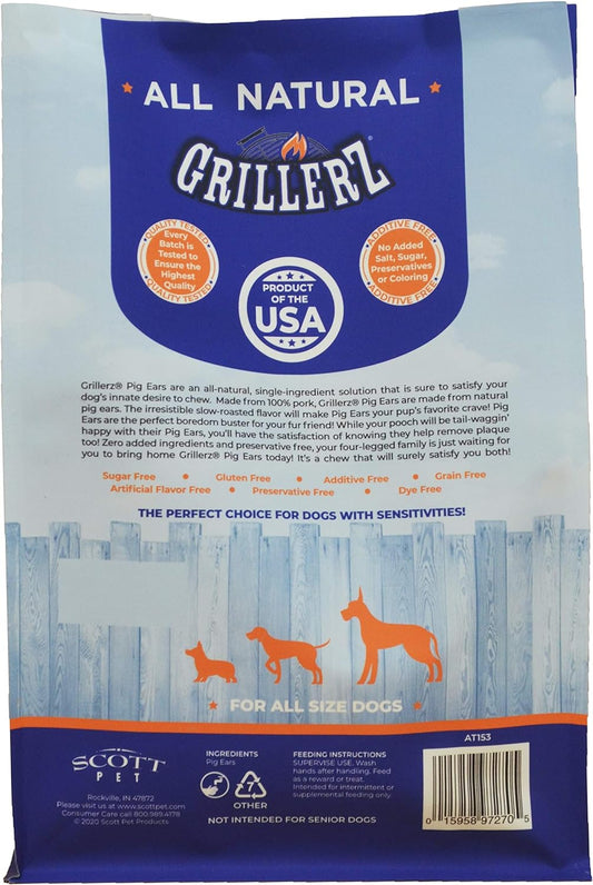 Grillerz Pig Ears Dog Treat- 12 Count