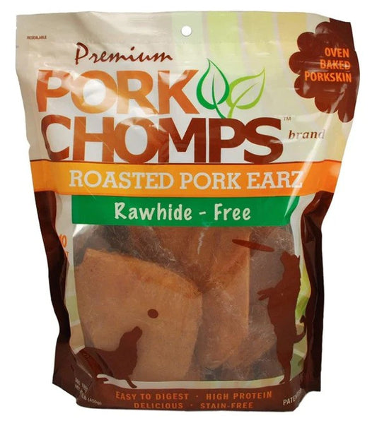 Pork Chomps Roasted Pork Skin Pig Earz - 10 Pack