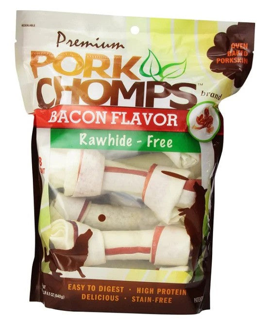 Pork Chomps Premium Pork Knotz - Bacon Flavor