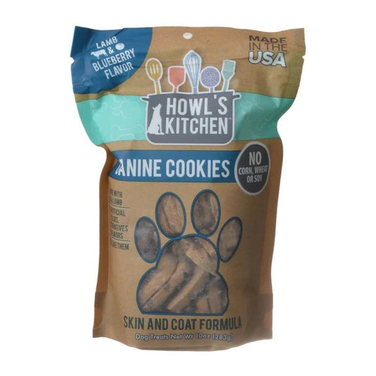 Howl's Kitchen Canine Cookies Skin & Coat Formula - Lamb & Blueberry Flavor (10 oz)