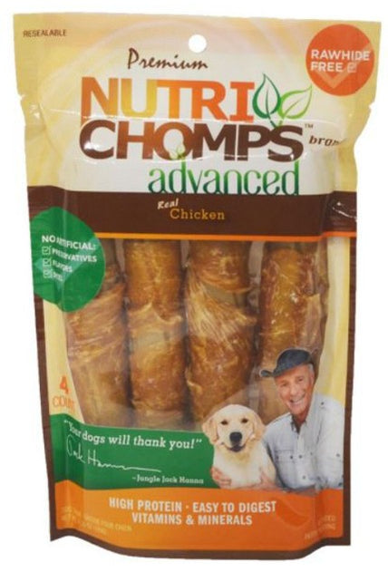 Nutri Chomps Advanced Twists Dog Treat Chicken Flavor- 4 Count