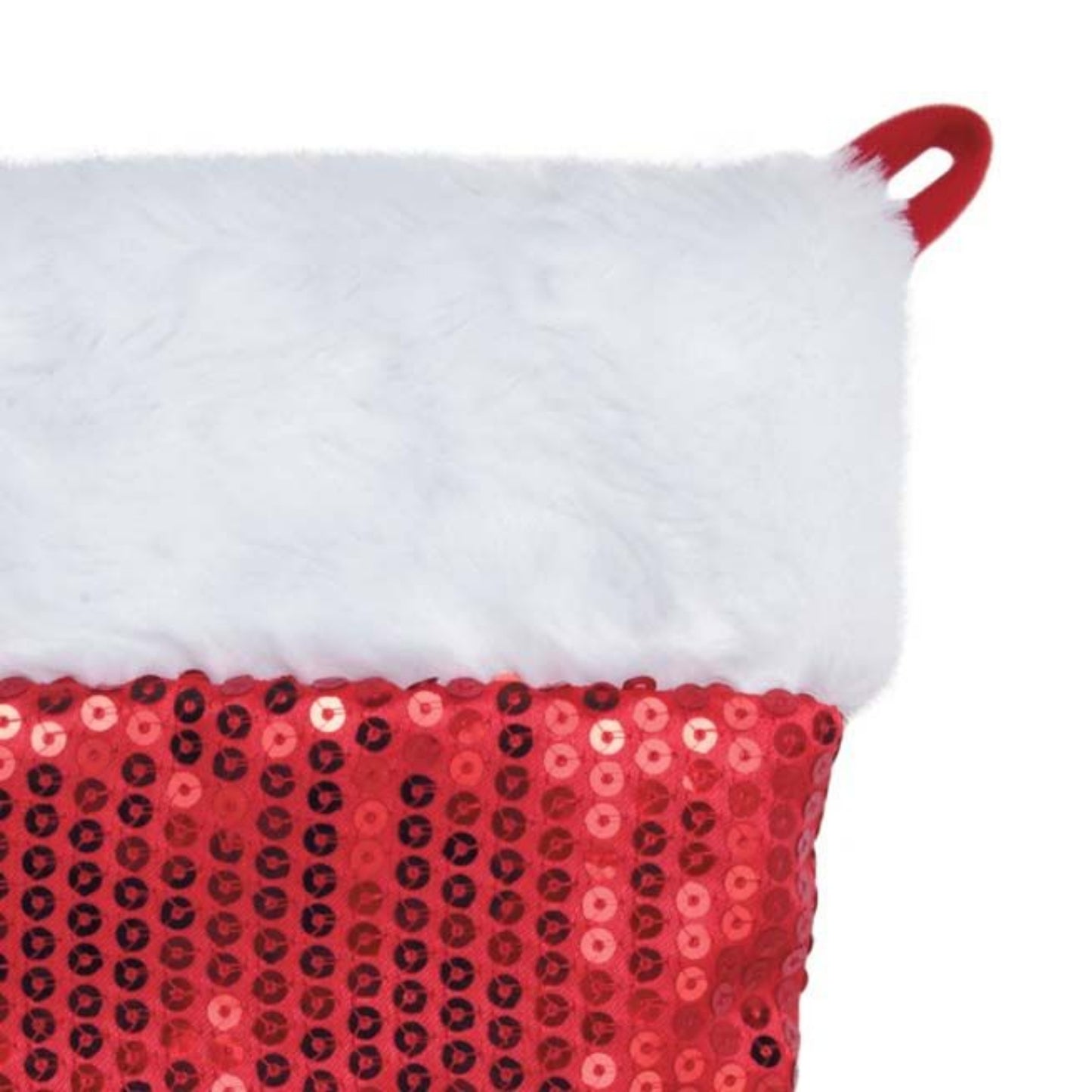 Zanies Sequin Christmas Stocking, 11½", Red