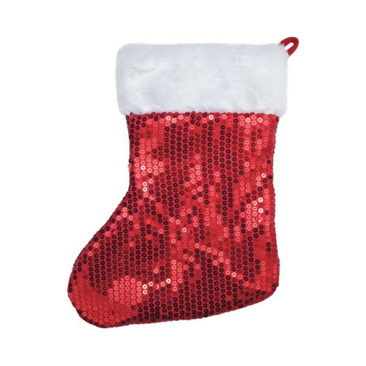 Zanies Sequin Christmas Stocking, 11½", Red