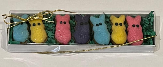 Midlee Colorful Bunny Easter Dog Treats Gift Box - Set of 7