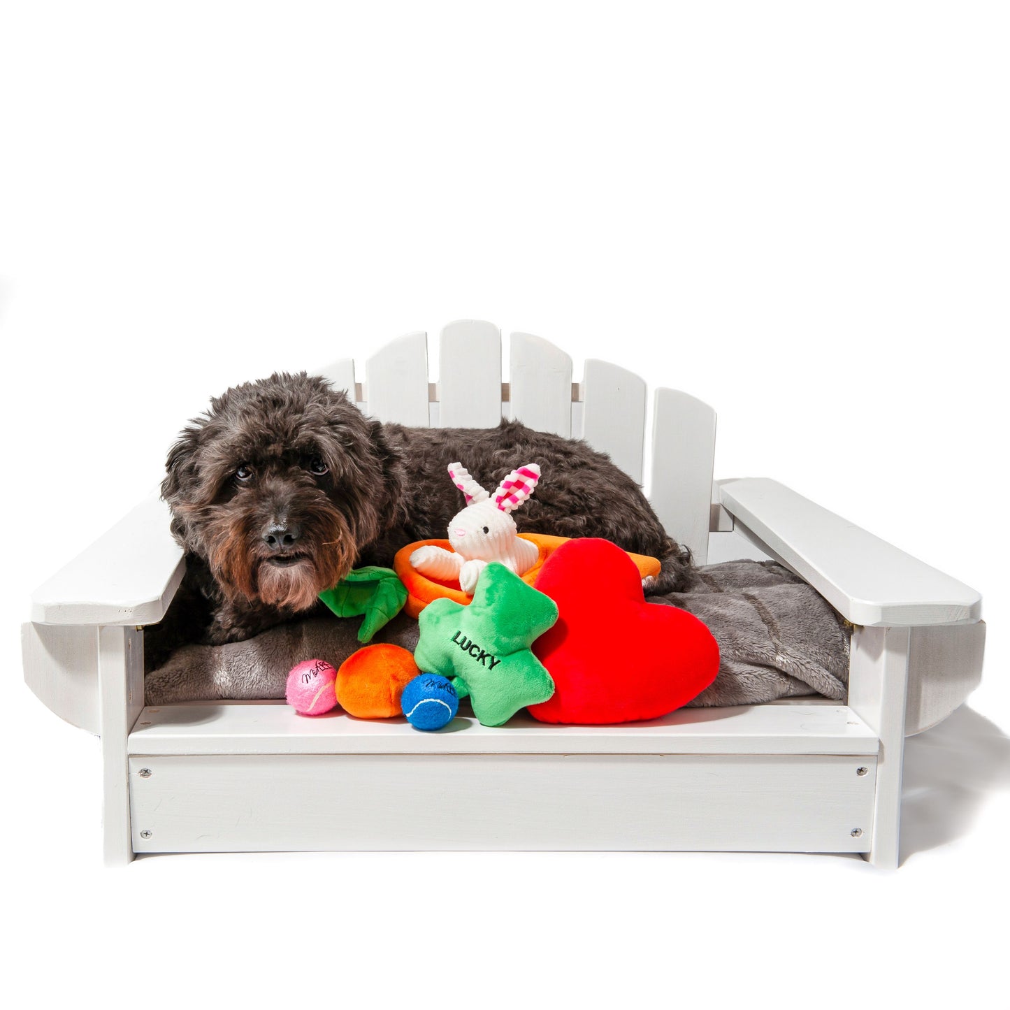 White Dog Adirondack Chair Bed