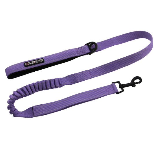 Doggie Design Soft Pull Traffic Dog Leash - Paisley Purple