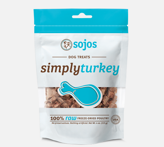 Sojos Simply Turkey Dog Treats, 4 Oz - 2 Pack