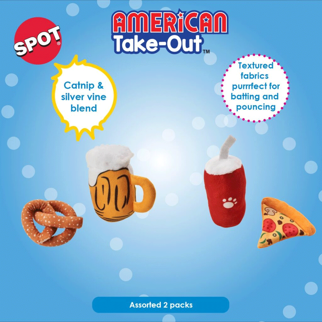 Ethical/Spot American Take Out Cat Toy - 2pk
