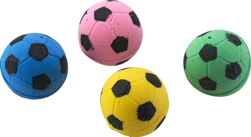 Spot Spotnips Sponge Soccer Balls Cat Toys - 4 Pack