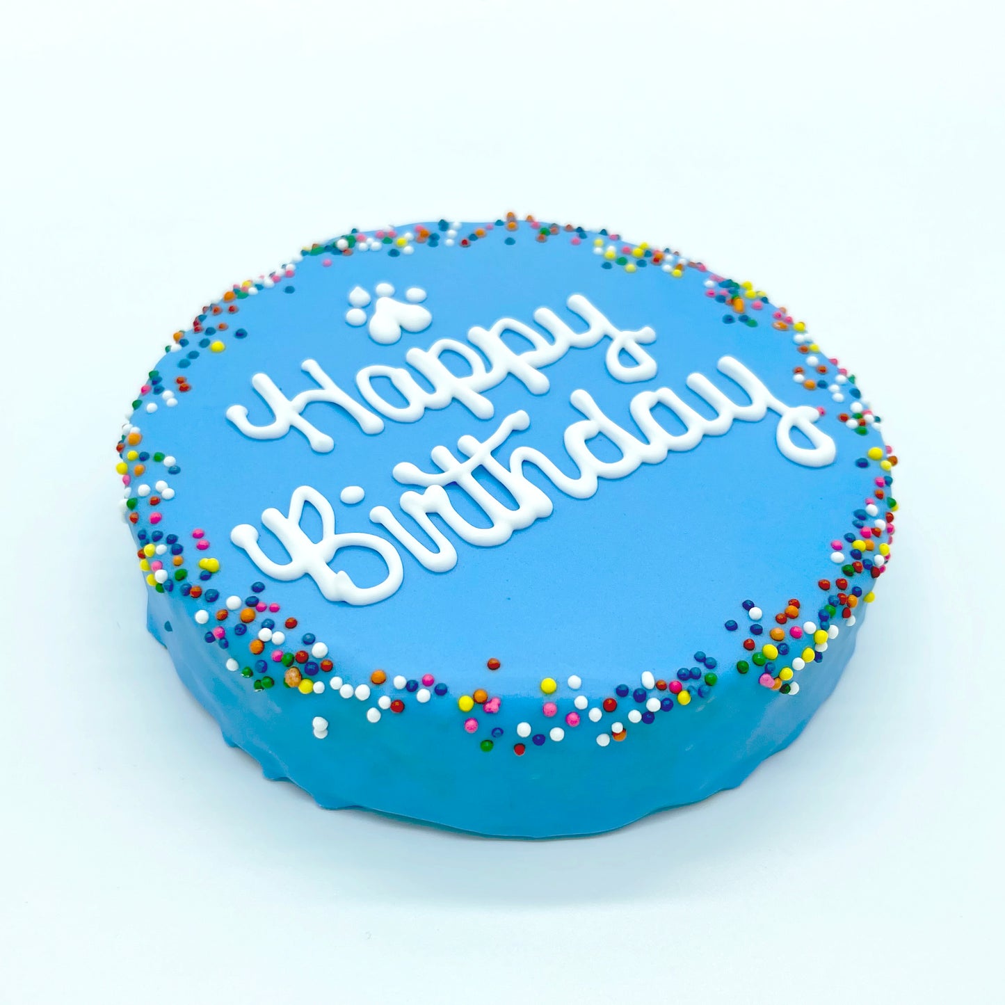 Blue Happy Birthday Dog Cake