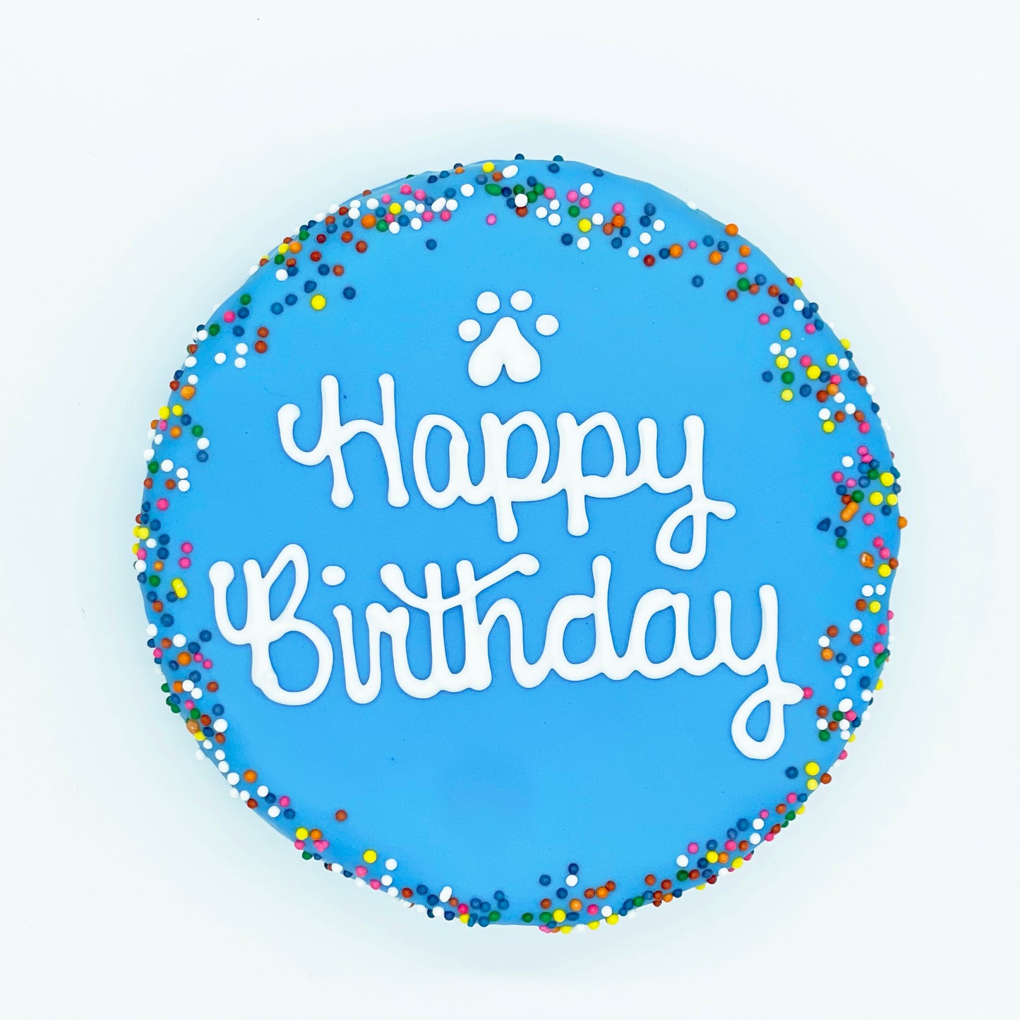 Blue Happy Birthday Dog Cake