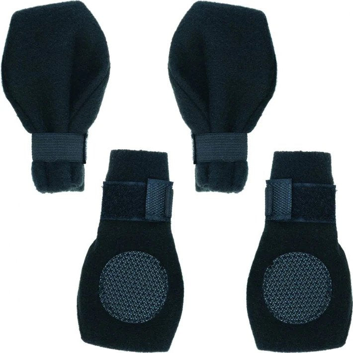 Fashion Pet Arctic Fleece Dog Boots - Black (Large)