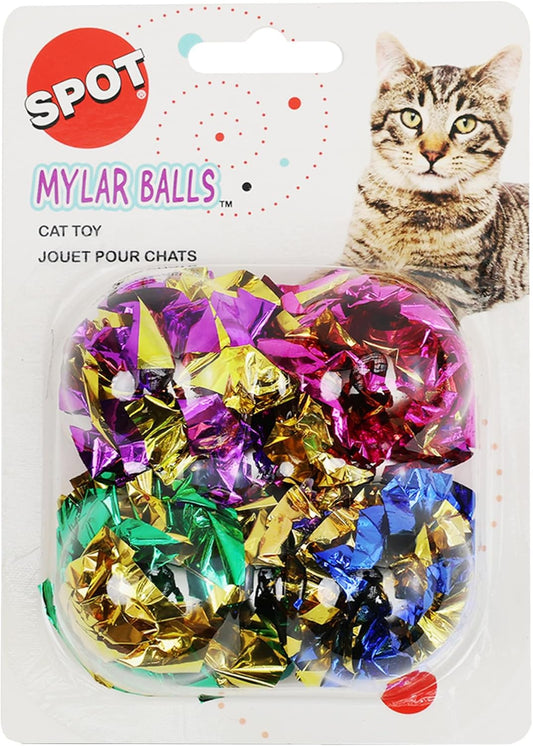 Spot Spotnips Mylar Balls Cat Toys - 4 Pack