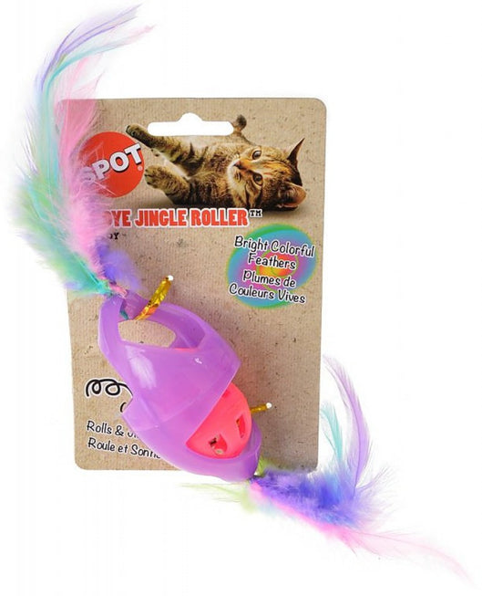 Spot Tie Dye Jingle Roller Cat Toy - Assorted Colors