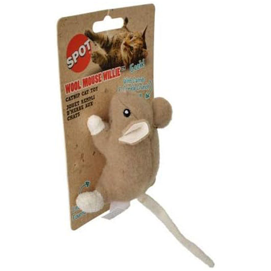 Spot Wool Mouse Willie Catnip Toy - Assorted Colors(3.5" Long)