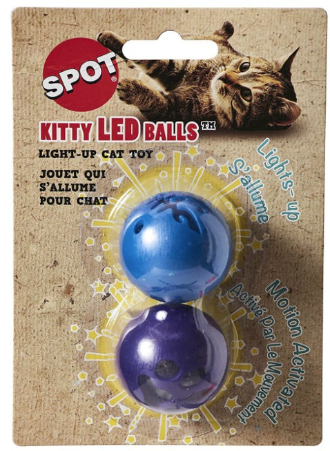 Spot Kitty LED Light Up Cat Toy Balls 2 pack