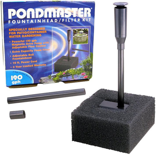 Pondmaster Fountain Head & Filter Kit- 190 GPH