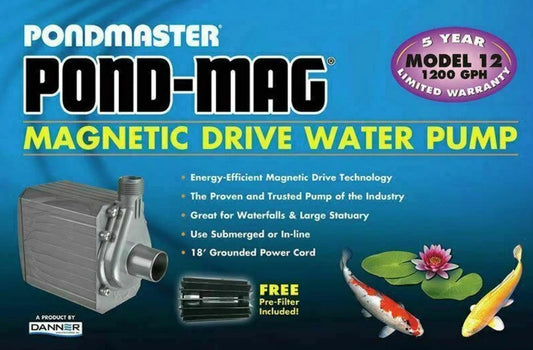 Pondmaster Pond-Mag Magnetic Drive Utility Pond Pump - Model 12 (1200 GPH)- DS