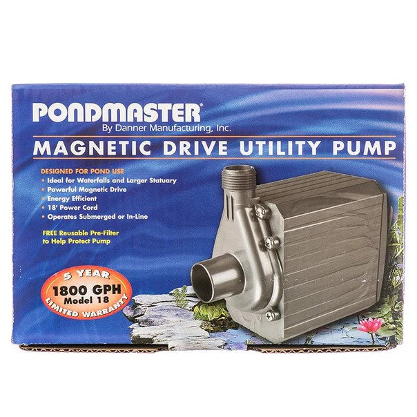 Pondmaster Pond-Mag Magnetic Drive Utility Pond Pump - Model 18 (1800 GPH)- DS