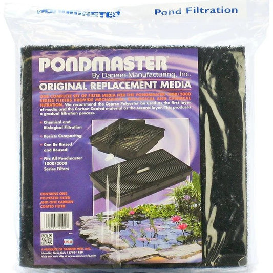 Pondmaster Original Replacement Media - Carbon & Poyester Pads (12" Long x 12" Wide)- DS